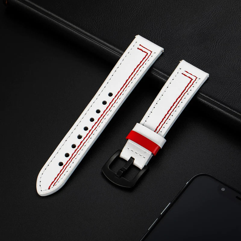 White & Red Strap (Adjustable) - Limited Edition